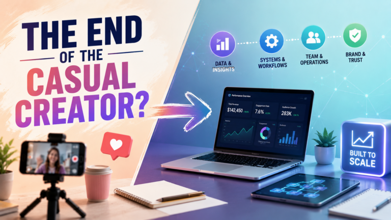 The End of the Casual Creator? Why the Creator Economy Is Becoming Infrastructure-Driven