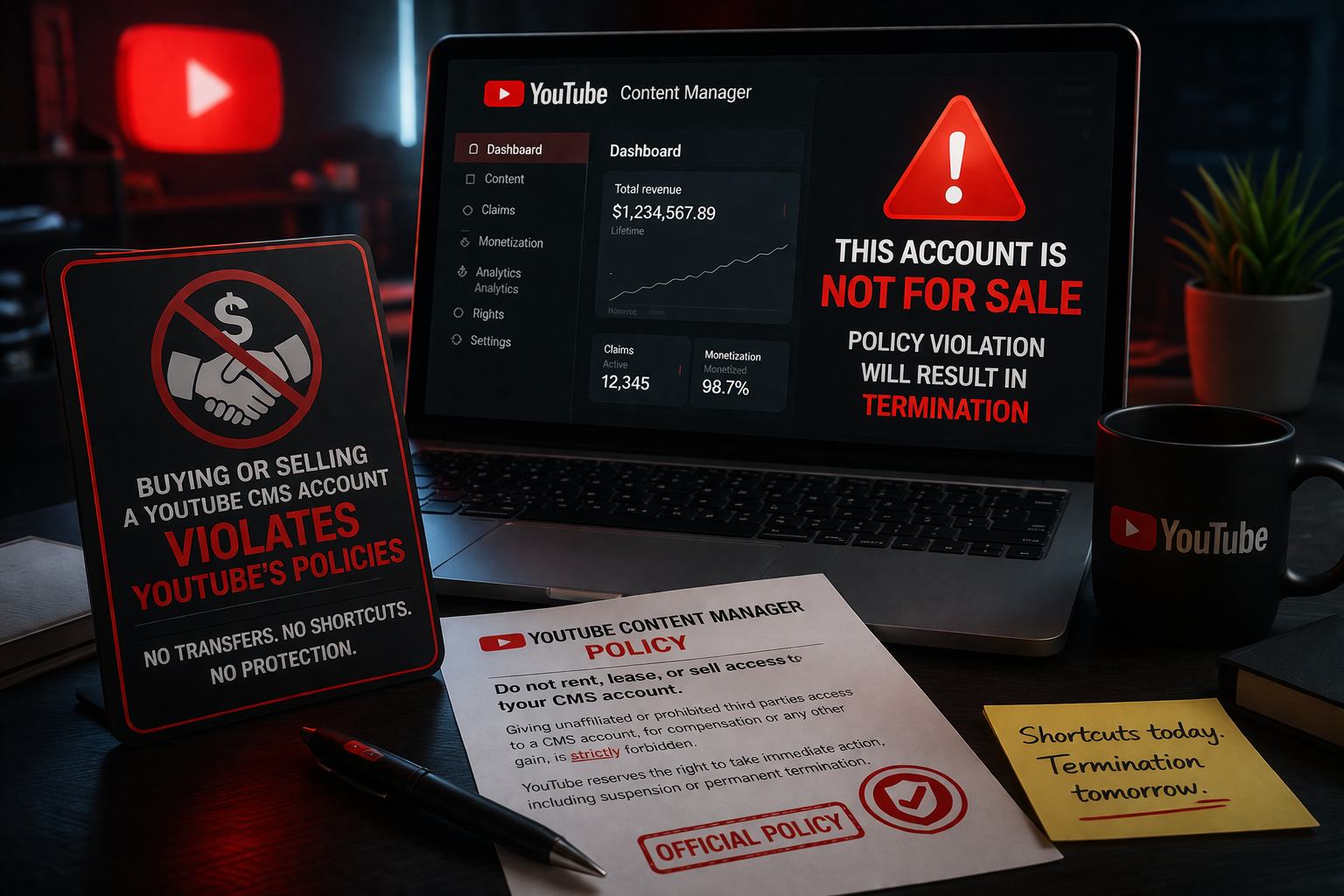 Is the Sale of a YouTube CMS Account Legal? Here Is What YouTube’s Own Policy Says